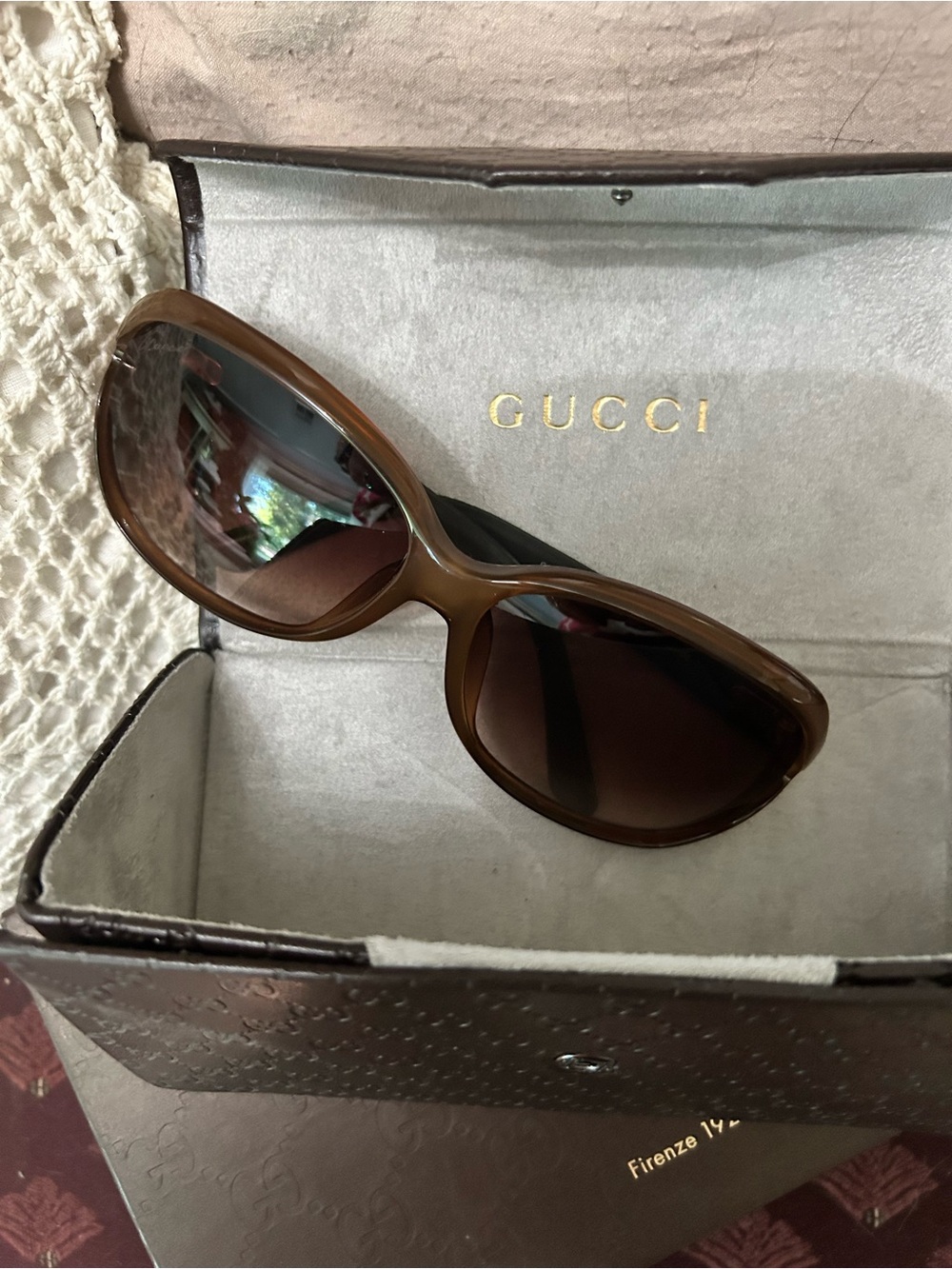 Gucci Brown Gradient Women's Sunglasses